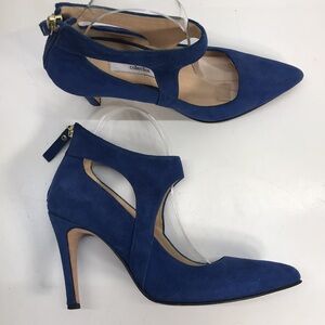 Tori Soudan Collection Italian Blue Suede Shoes